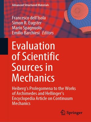 cover image of Evaluation of Scientific Sources in Mechanics